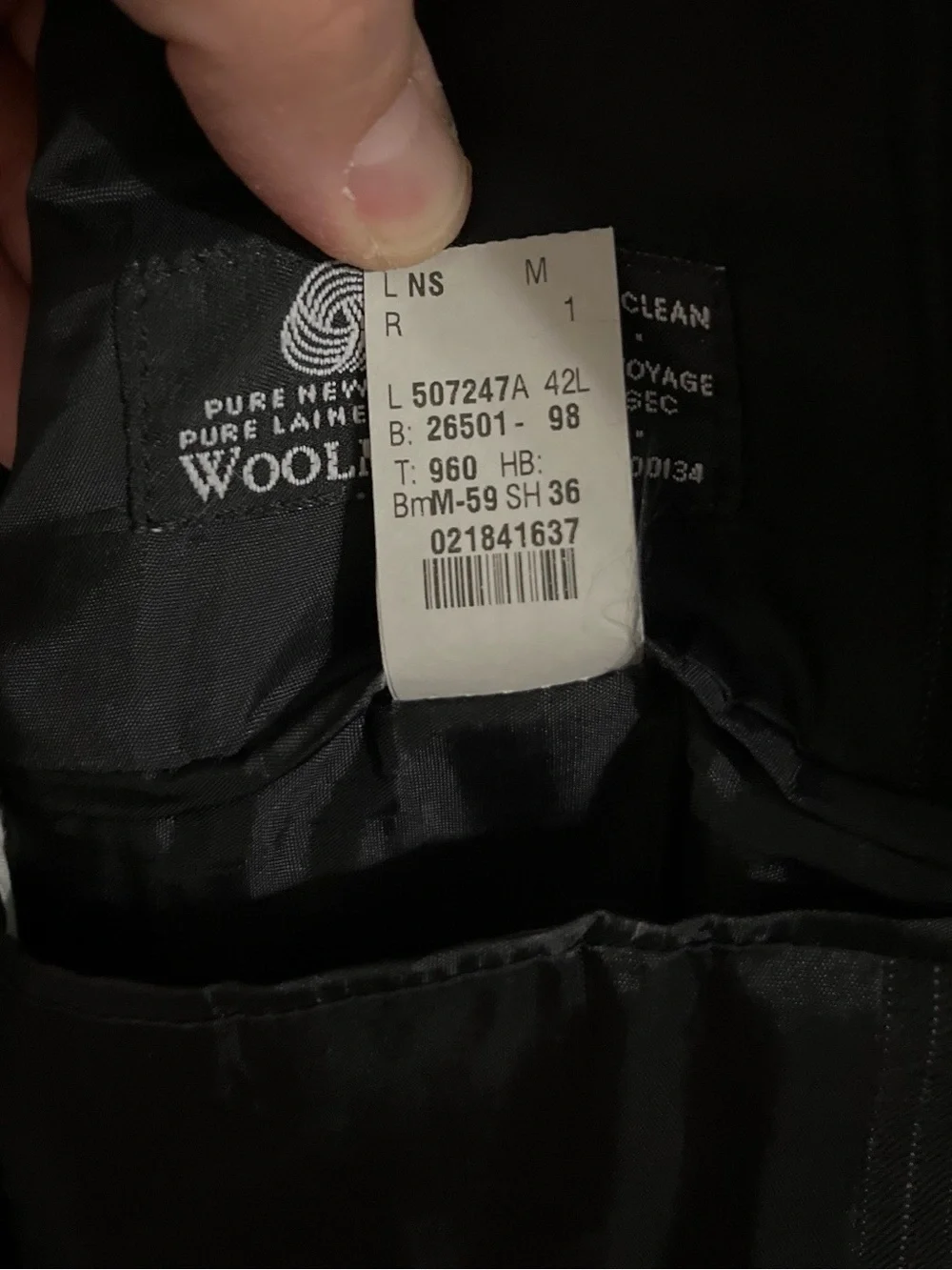 Calvin Klein Black Pinstripe Suit Jacket